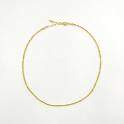 WT-BFN024 WKT Special Yellow Brass Chain Necklace Fashion Choker Jewelry Accessories Durable Decoration Twisted Chain