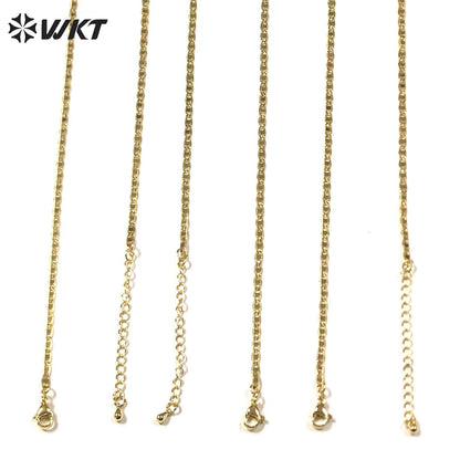 WT-BFN036 Best Sell Yellow Brass Chain with 18k Gold Plated Chain High Quality Chain Necklace for Jewelry Finding