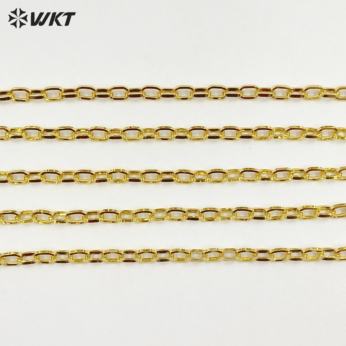 WT-BC177 Popular Fashion Loose Chain Simple Zinc Alloy With Gold Plated Brass Chain For Bracelet & Necklace Jewelry Making