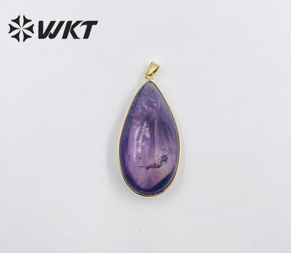 WT-P1910 Hot Sale Classic Natural Stone Healing Transparency Moss Agate Novel Irregular Mysterious Healing Quartz Pendant
