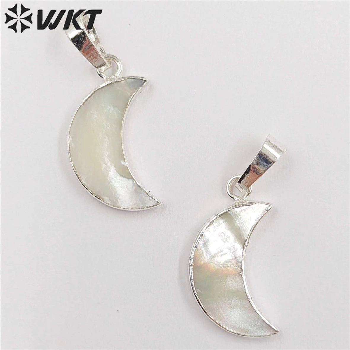 WT-P1253 WKT New Fashion Unique Design Popular Jewelry Moon Shape Real Gold Plated Elegant Shell Pendant