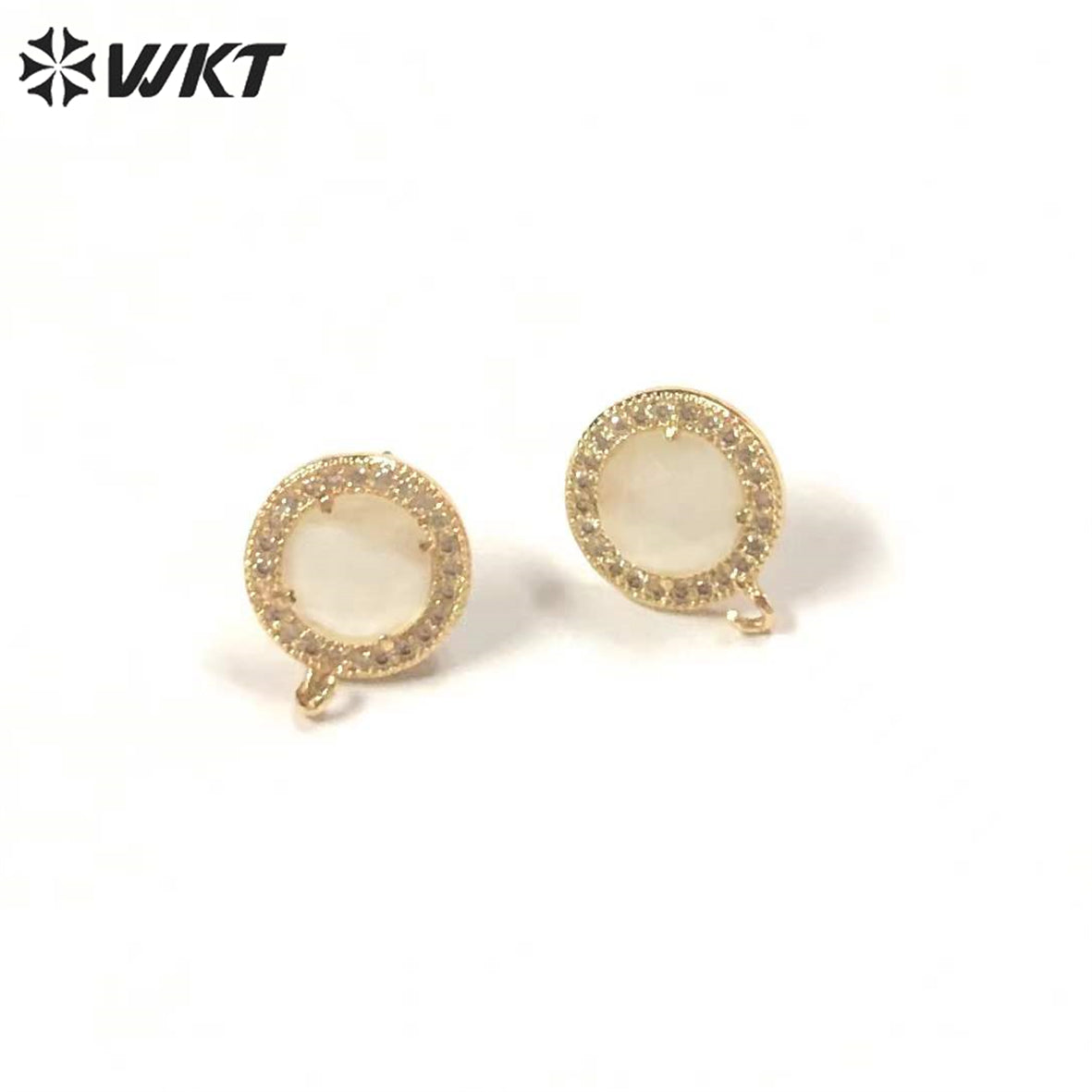 ME083 Cute Colorful Natural Gemstone Cat Eye Earrings Cubic Zircon Earrings Elegant Women Natural Gemstone Ring