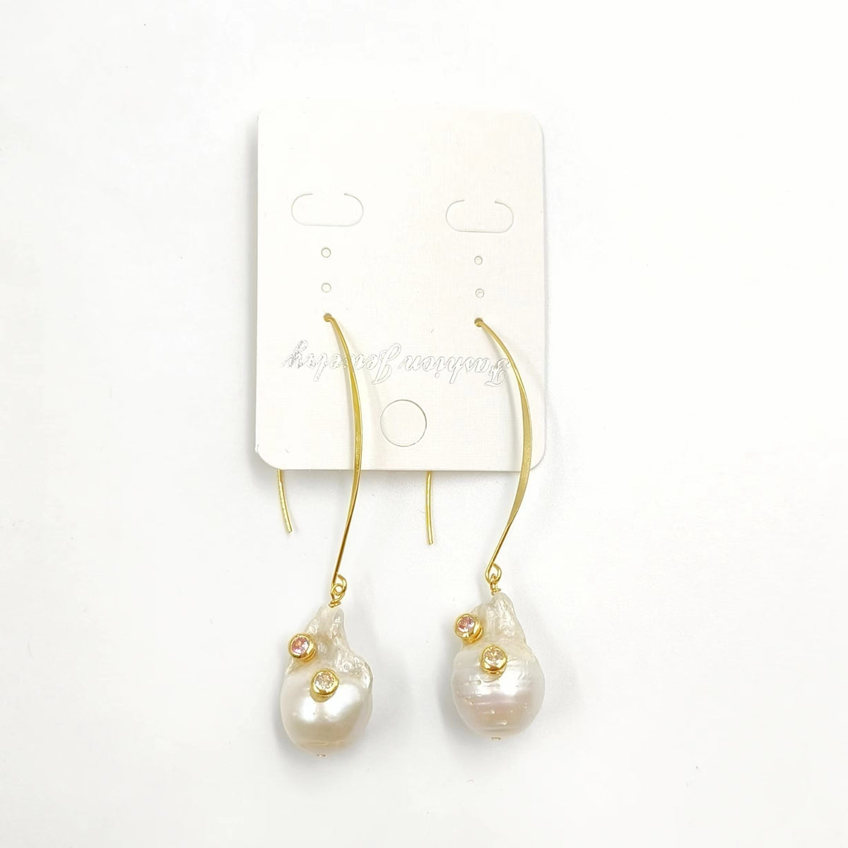 WT-E527 New Arrival Fashion Vintage Trendy Gift for Women Baroque Pearl Powders Are Available Stone Stallite Quartz Earring