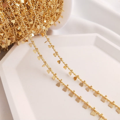 WT-BC220 Hand Made New Arrival Hot Sale18K Gold Plated Yellow Brass Jewelry Chain Sell by Meter for Necklace Bracelet Parts