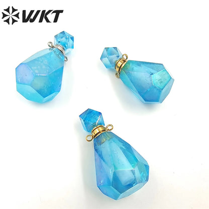 WT-P1786 Lovely Fashion Perfume Bottle Pendant Natural Crystal Exquisite Pendant Women Jewelry Crystal Quartz Pendant
