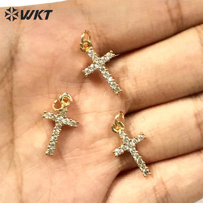 WT-MP248 French Fashion Vintage Exquisite Pendant Simple Zircon Cross Pendant Women's Jewelry Accessories Cubic Zircon Pendant