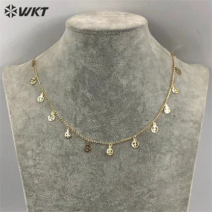 WT-BFN032 WKT Cute Fine Chains Necklace Round Shape Necklace Fashion Choker Jewelry Making Components 18inch Charm Necklace