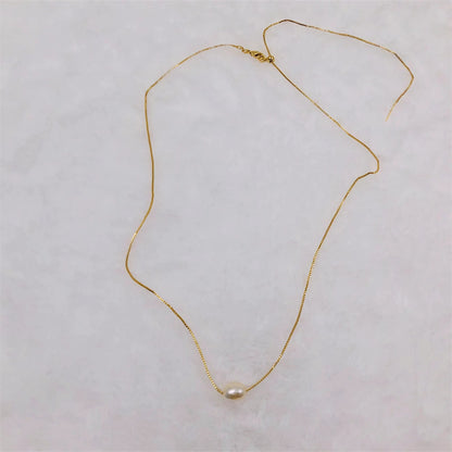 WT-JN163 Baroque Irregular Round Natural Freshwater Pearl Necklaces Black Pearl Necklace Marine Life Charms for Wedding Jewelry