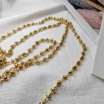 WT-BC175 Newest 18k Real Gold Plated Zinc Alloy Knotted Shape Twisted DIY Chain for Bracelet and Necklace Chain Women Chain