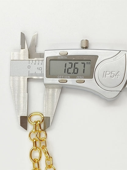 WT-BC266 Popular Trendy Gold Electroplated Yellow Brass Round Thick Metal Chain For Simple Necklace Bracelet DIY Design