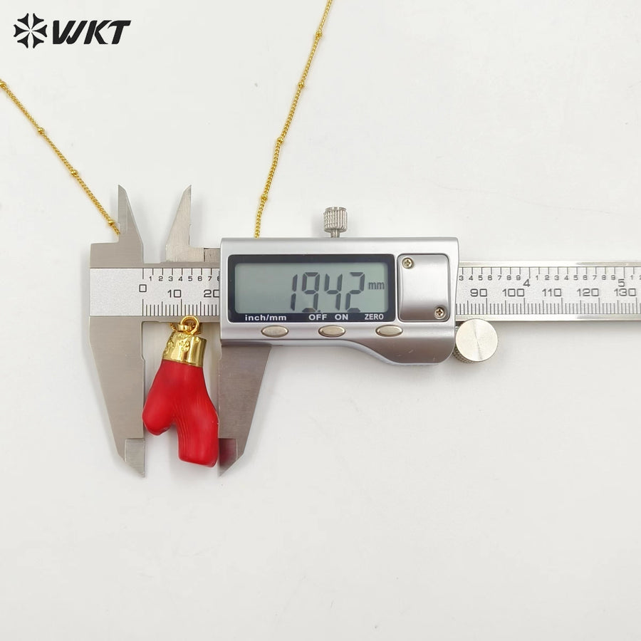 WT-N1325 Noble and Nice Jewelry with Freshwater Pearl Star Shape Shell Red Coral Pendants so Fashion Natural Stone Necklace