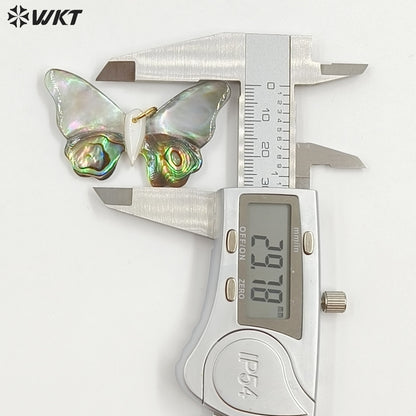 WT-JP466 Beautiful Vaious Designs Natural Shell Butterfly Shape Girl Gold Pendants For Lovely Handmade Necklace Findings