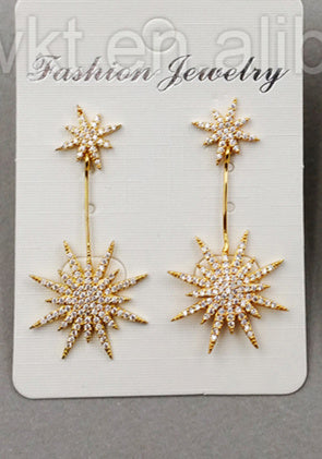 ME002 Fashion Earring CZ Micro Pave Sea Flower for Women Wholesale Party Earring Dubai Diamond Pave Dangle Earrings