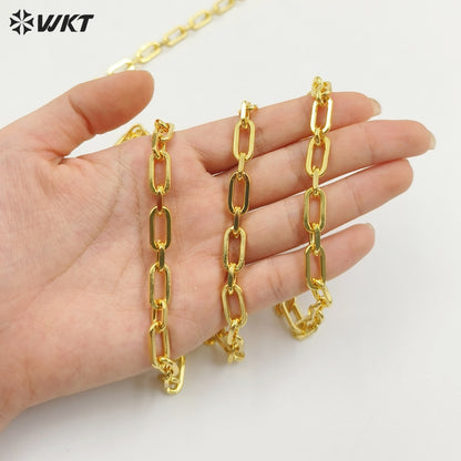 WT-BC223 New Design Cool Wind 18K Gold Plated Metal Sweater Chain Pig Nose Shape Women Jewelry Findings