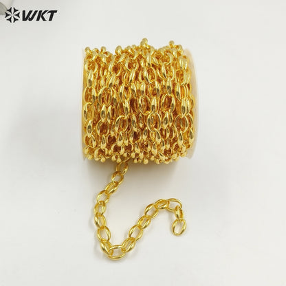 WT-BC229 New Style 18K Real Gold Plated Coffe Bean Shape Metal Jewelry Chain for Necklace Bracelet Design