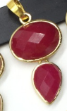 WT-P1931 Wholesale Hot Sale Fashion Natural 18*33mm Double Pendants With a Little Agate High Quality for Necklace