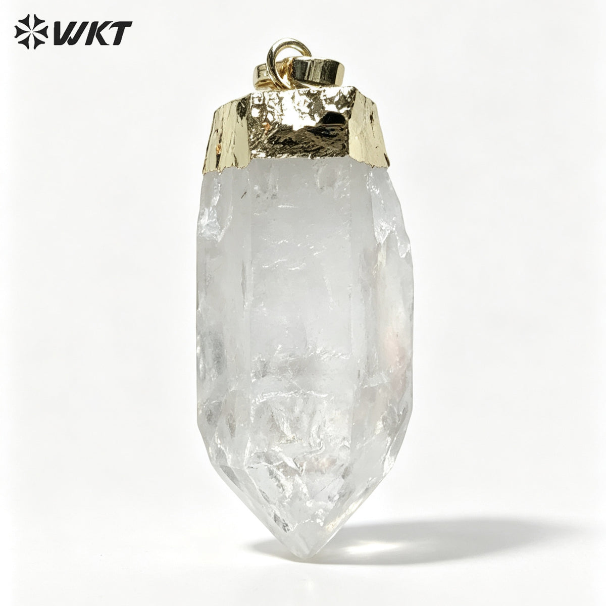 WT-P968 Exclusive Crystal Point Pendant Wholesale,Natural Crystal Point Pendant Crystal Stone with Gold Electroplated