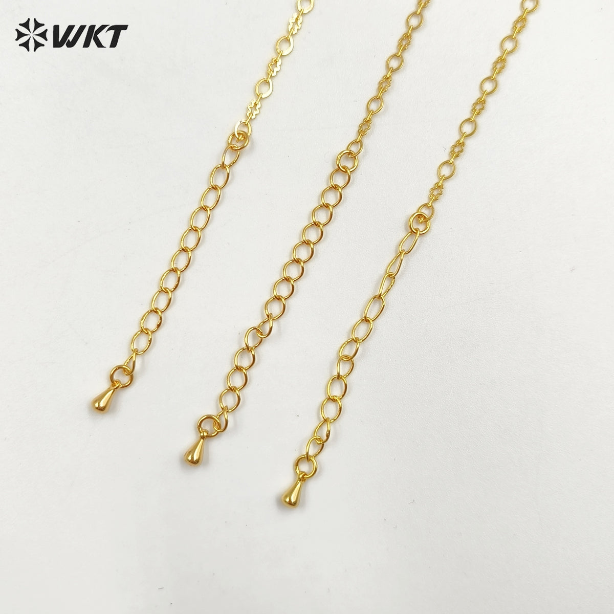 WT-BFN031 WKT Delicate Necklace for Women 18 Inches Classic Gold Plated Yellow Brass Chain Luxury Jewelry Gifts Lobster Clasp