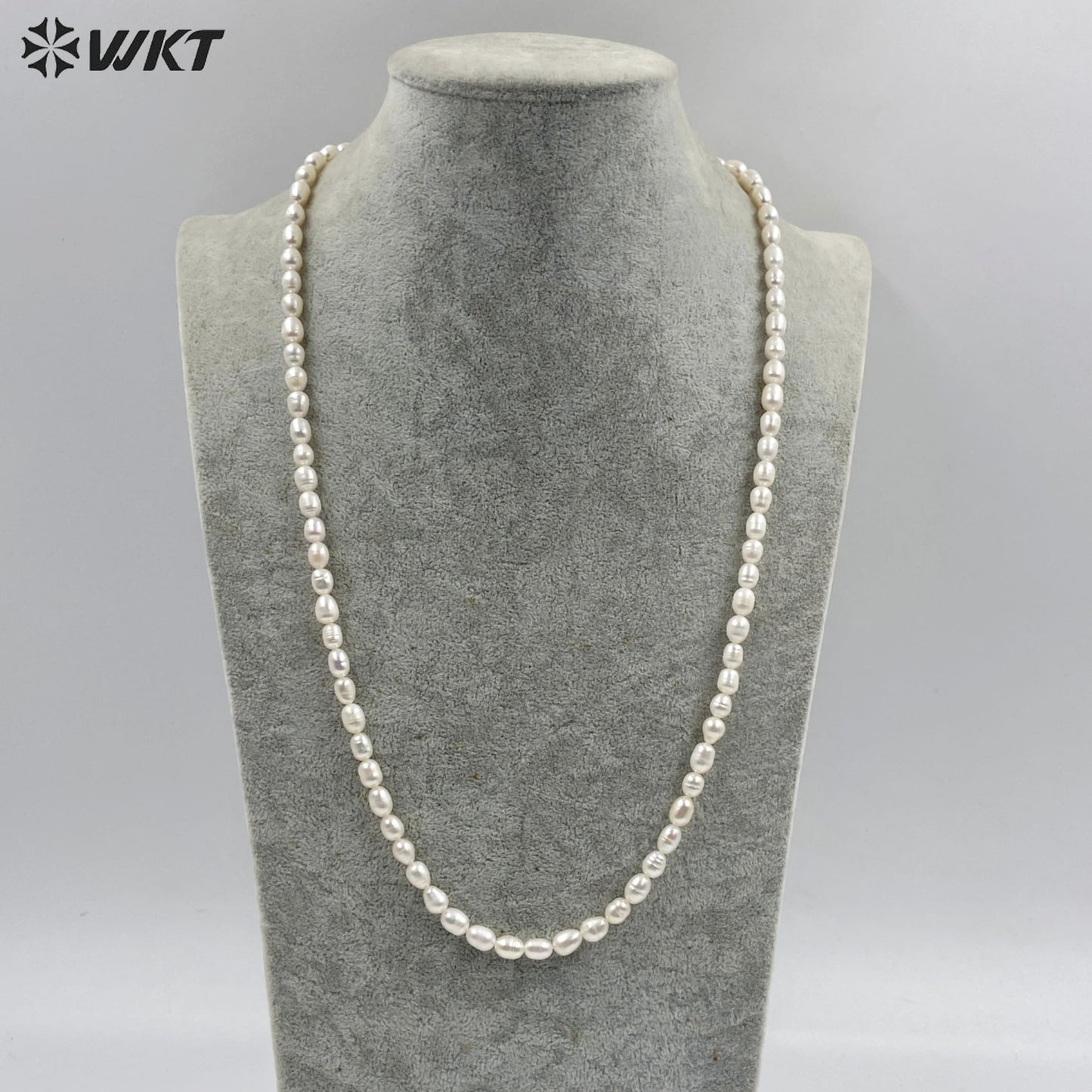 WT-JN245 Wholesale Vintage Freshwater Pearl Elegant 24 Inch 18k Chain Gold Plated Exquisite High Quality Necklace