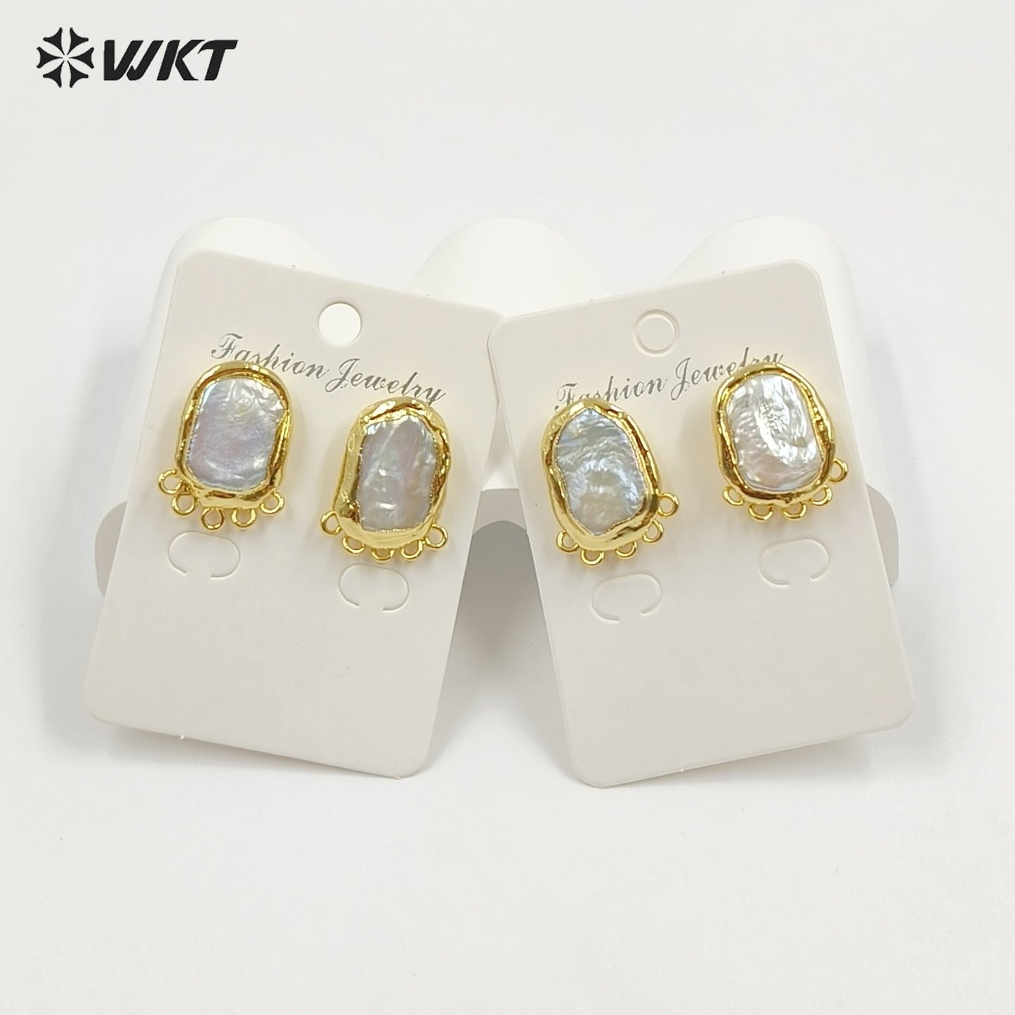 WT-MPE188 Exclusive Elegant 18K Gold Plated Natural Freshwater Pearl Earrings With Hoops For Women DIY Fashion Jewelry