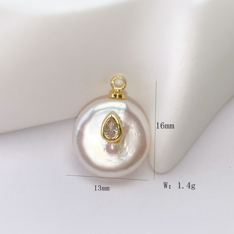 WT-JP530 Wonderful High Quality Natural Pearl With Round Watedrop Heart Shape Zircon Pendants And Necklaces As Popular Jewelry