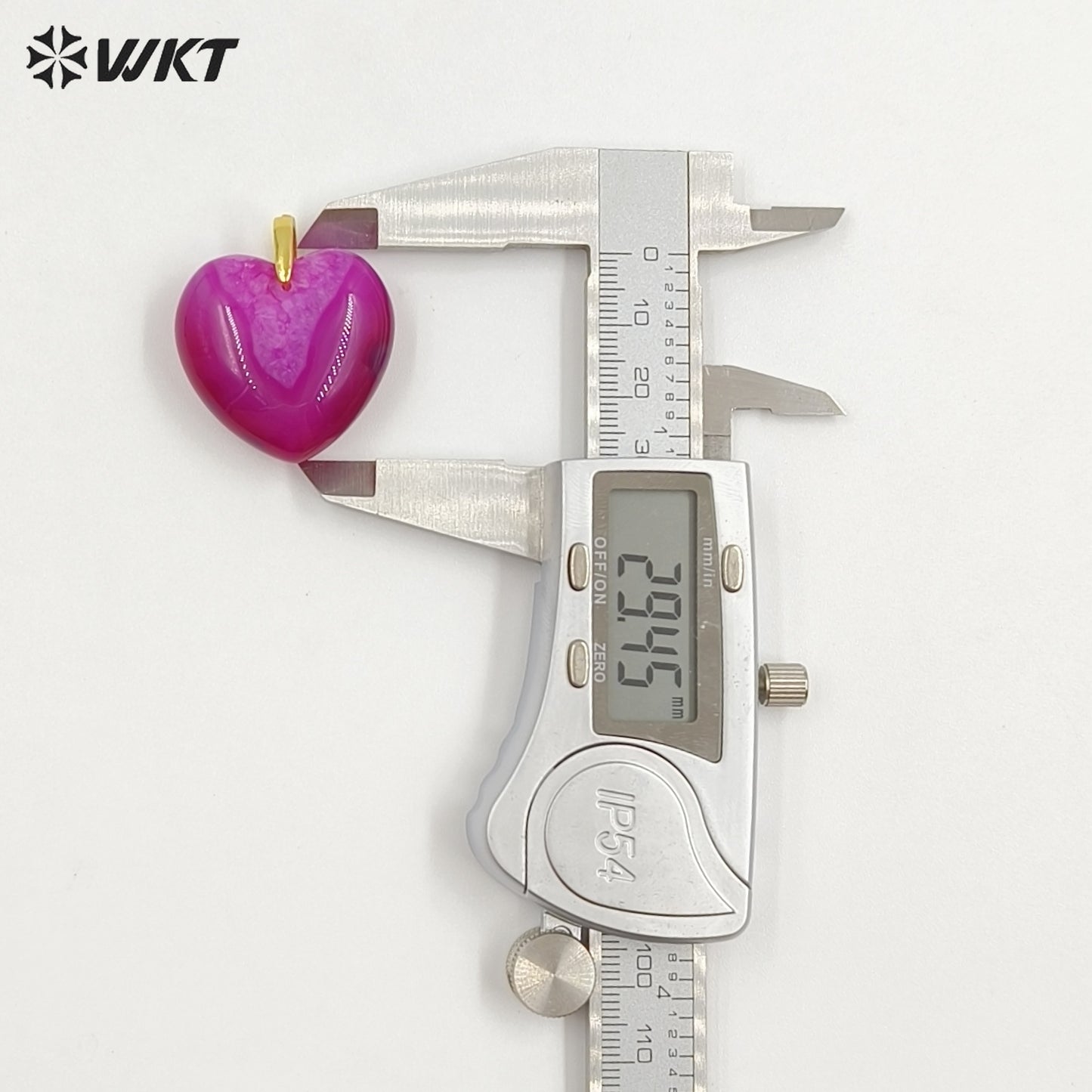 WT-P2125 Gorgeous Fashion Colorful Natural Gemstones Heart Shape Gold Pendants For Female Romantic Necklace Making Design