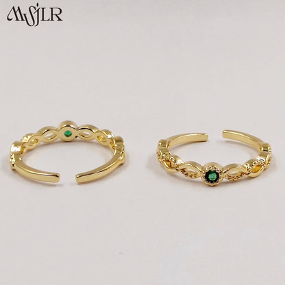 WKT-MVR057 Popular Exquisite Gemston European and American Colorful Zircon Ring Female Handpiece Open Ring