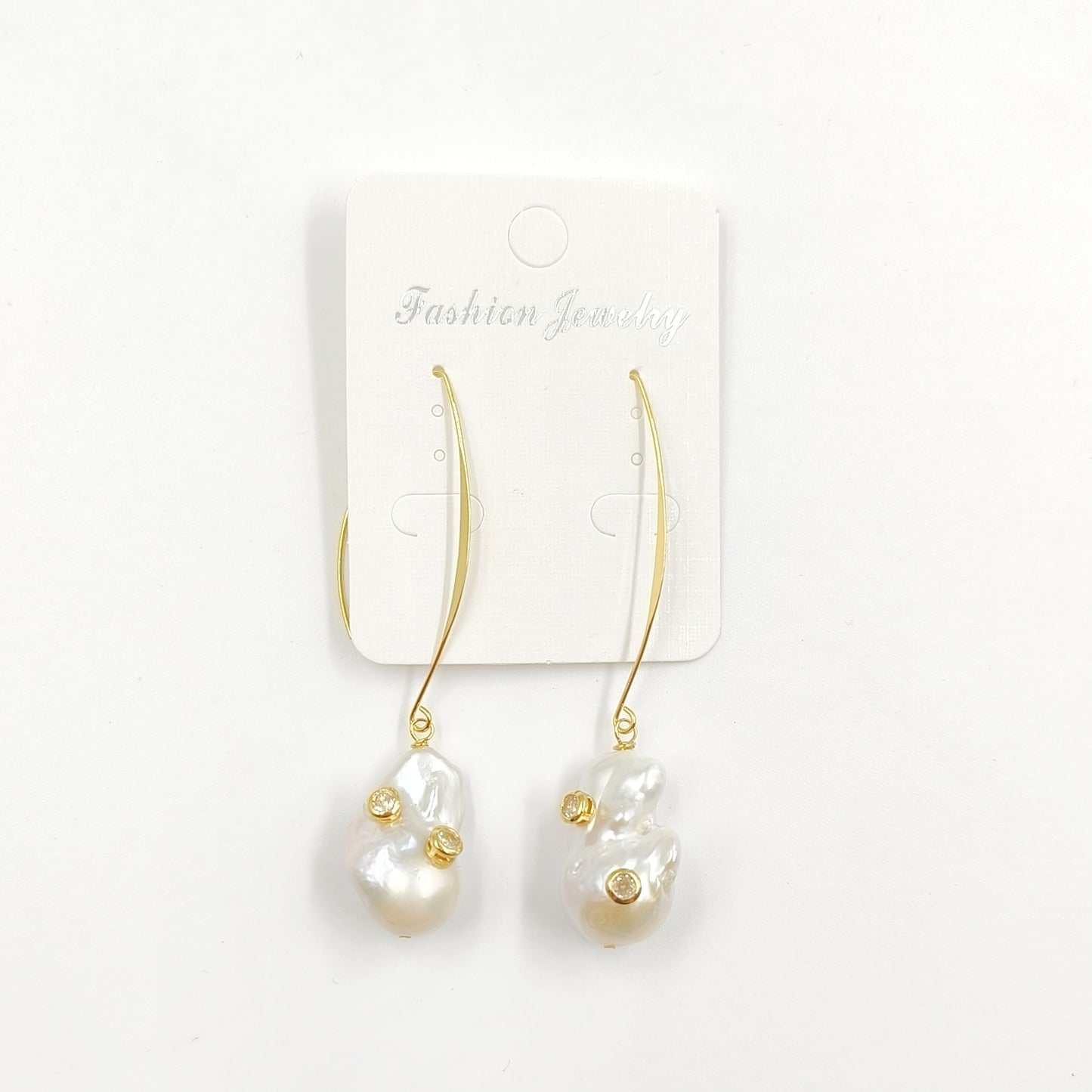 WT-E527 New Arrival Fashion Vintage Trendy Gift for Women Baroque Pearl Powders Are Available Stone Stallite Quartz Earring