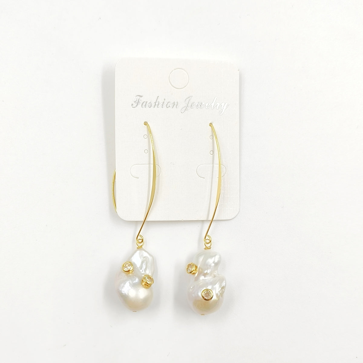 WT-E527 New Arrival Fashion Vintage Trendy Gift for Women Baroque Pearl Powders Are Available Stone Stallite Quartz Earring