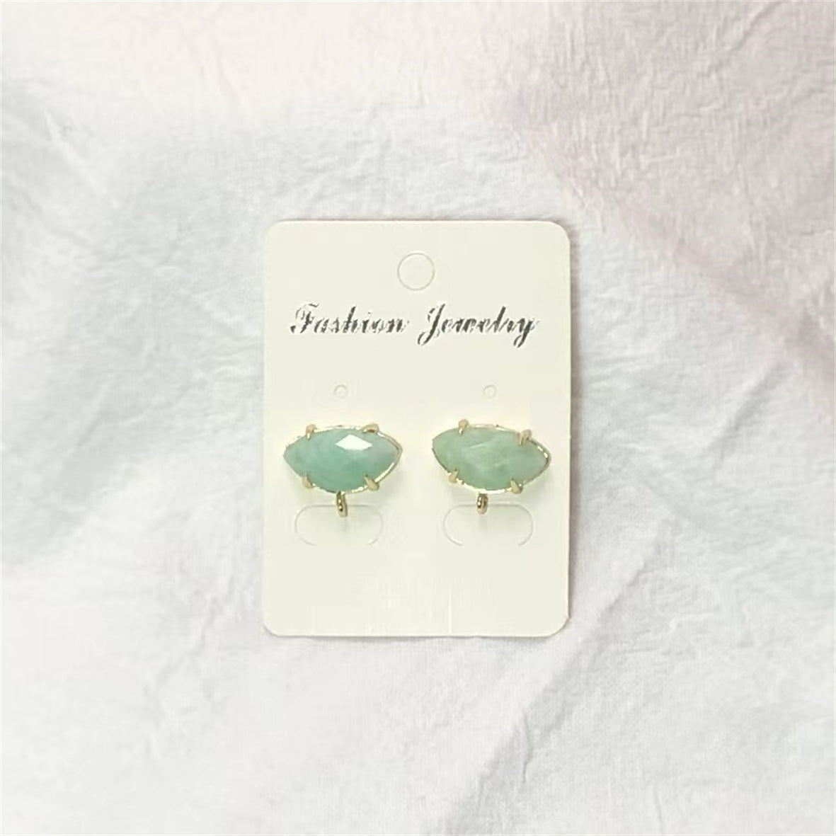 WT-E655 Fine Jewelry Design Fashion Natural Lapis Amazonite Stone Strawberry Crystal Amethysts Elegant Natural Stone Studs