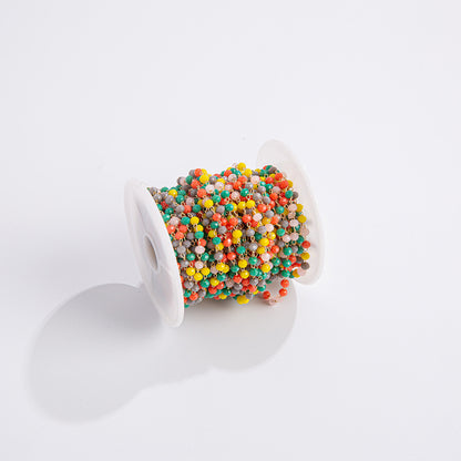 WT-RBC232 Euorope Fashion 2mm Tiny Colorful Beads Necklace Chain for Jewelry Findings DIY or As Sunglass Chain