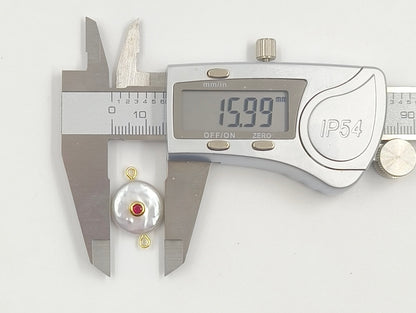 WT-JP252 WKT NEW Natural Freshwater Pearl Cross Pendant Fashion Gold Simple Cz Charm Double Loops Connector As Jewelry Findings