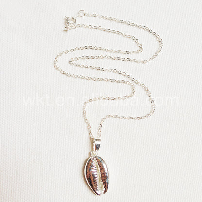 WT-JN002 Wholesale Natural Sea Shell Tiny Cowrie Choker Necklace 18k Real Gold Plated Cowrie Shell Conch Necklace