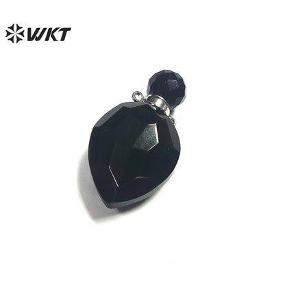 WT-P1795 Attractive Pendant Bohemia Style Perfume Bottle Pendant Textured Women Jewelry Accessories Natural Stone Pendant