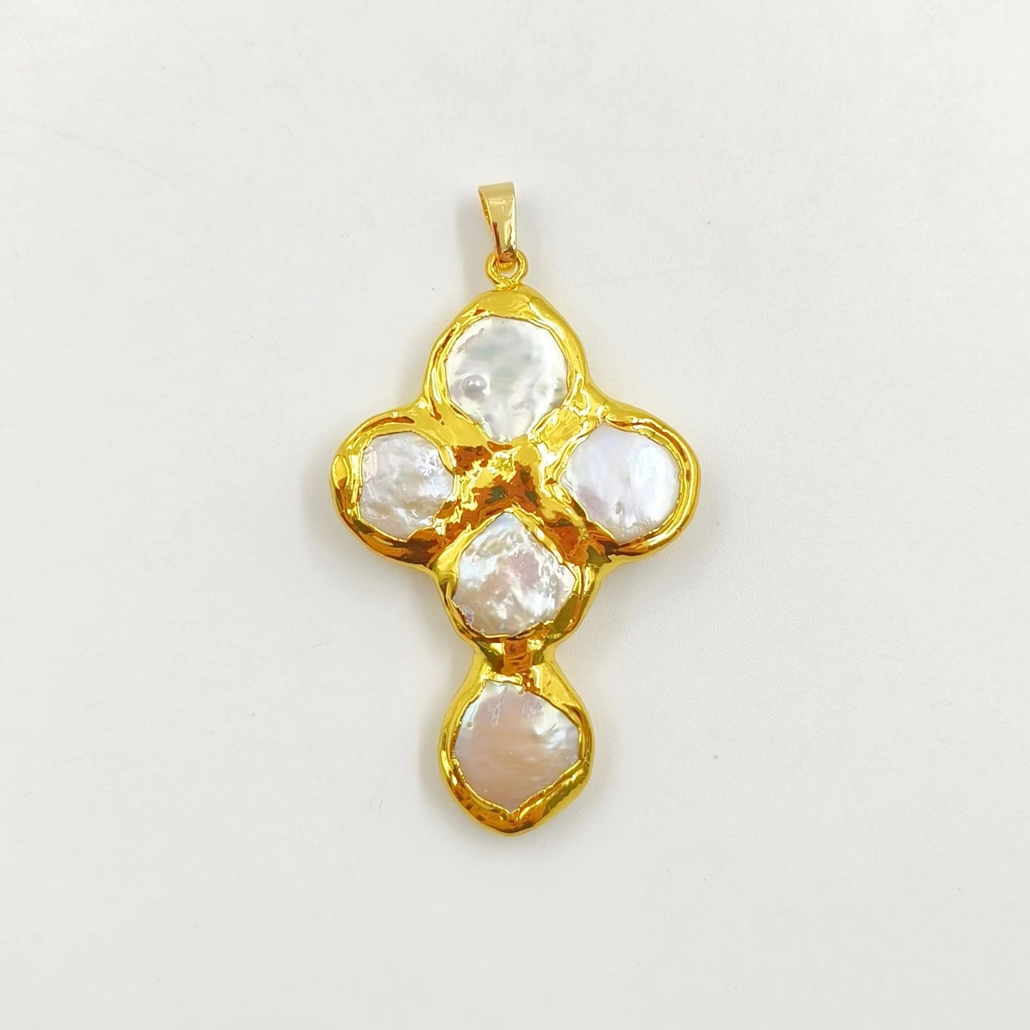 WT-P1962 Wholesale Amazing New Design Natural Gemstone Made Drop Shape Assemble Cross Jewelry Pendants