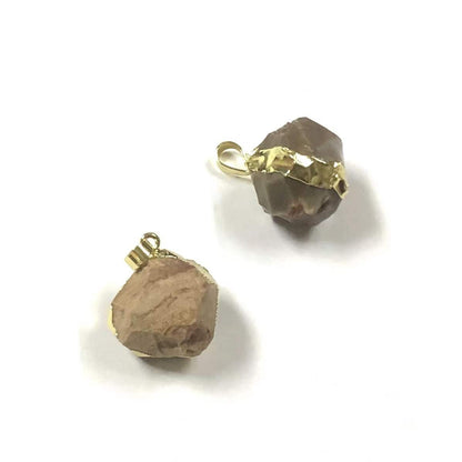 WT-P1775 Shiny Rock Style Round Natural Stones Rose Crystal Pendants Indian Agate Pendants Raw Crystal Pendant Lady Jewelry
