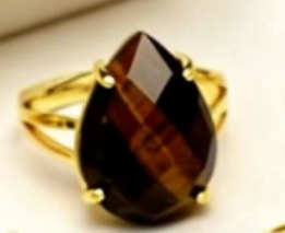 WT-R615 Wholesale Gold Electroplated Various Natural Gemstones Faceted Waterdrop Shape Rings For Women Popular Jewelry Gift