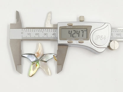 WT-JP461 Newest Unique Trendy Style Natural Shell Splicing Star Shape Gold Charm Pendant For Handmade Jewelry Findings