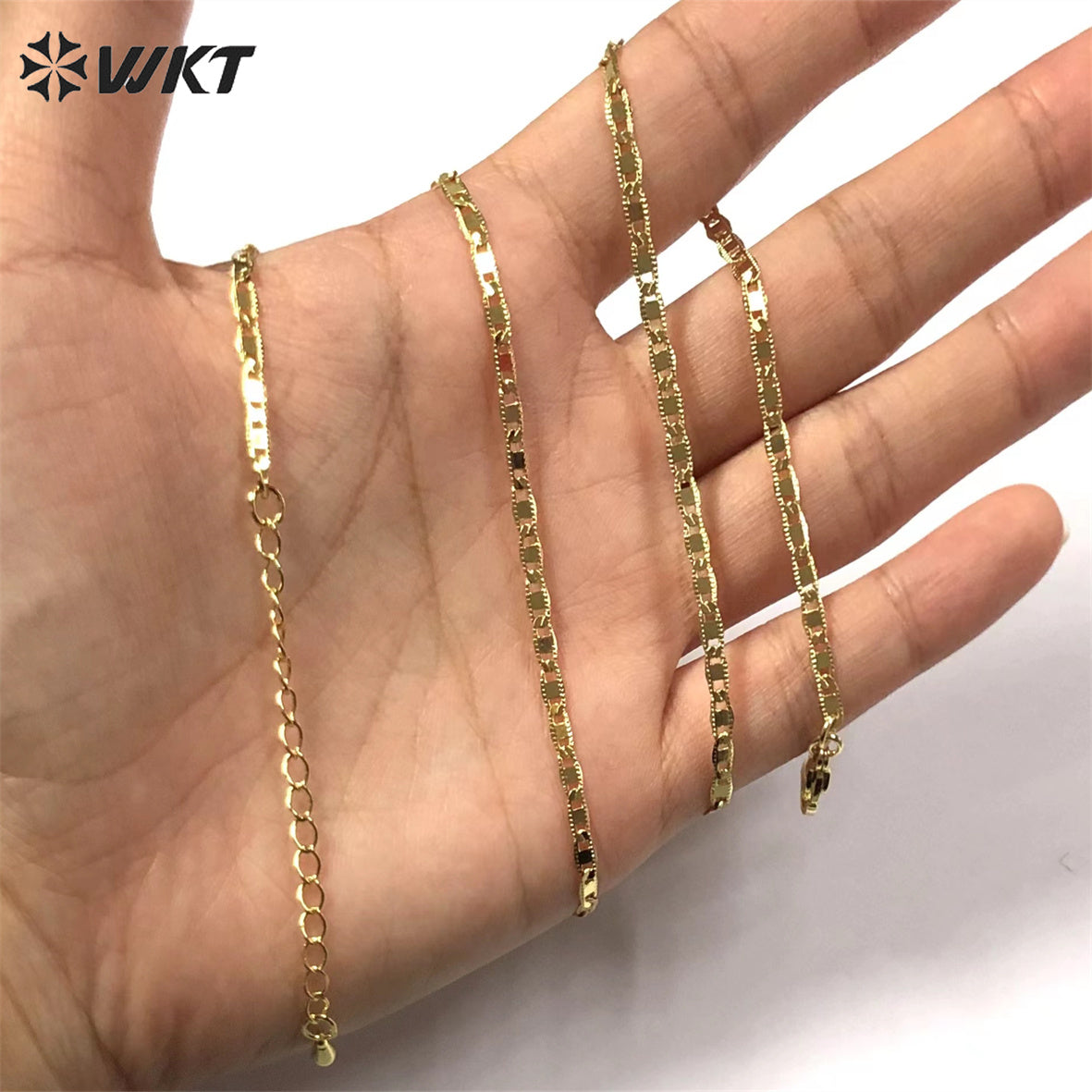 WT-BFN036 Best Sell Yellow Brass Chain with 18k Gold Plated Chain High Quality Chain Necklace for Jewelry Finding