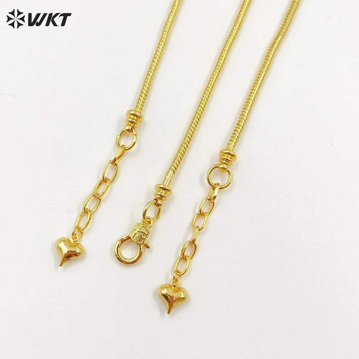 WT-JF344 Wholesale New Gold Plated Snake Chain Soft Metal Charm Bracelets Fashion Jewelry for Women