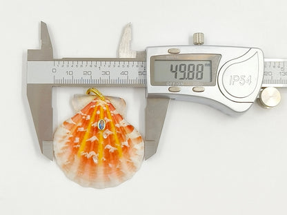 WT-JP503 Trendy Popular Zircon And Natural Scallop Shell Gold Pendants For Girls Lovely Handmade Earrings Design Accessory