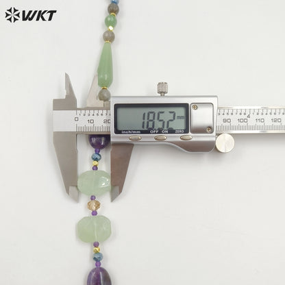 WT-N1475 Wholesale Fashion Gorgeous Hand Made Natural Stone Strand Beads Jewelry Women Necklace for Anneversary