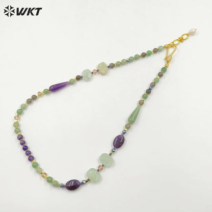 WT-N1475 Wholesale Fashion Gorgeous Hand Made Natural Stone Strand Beads Jewelry Women Necklace for Anneversary