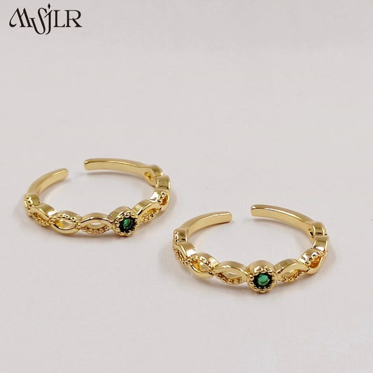 WKT-MVR057 Popular Exquisite Gemston European and American Colorful Zircon Ring Female Handpiece Open Ring