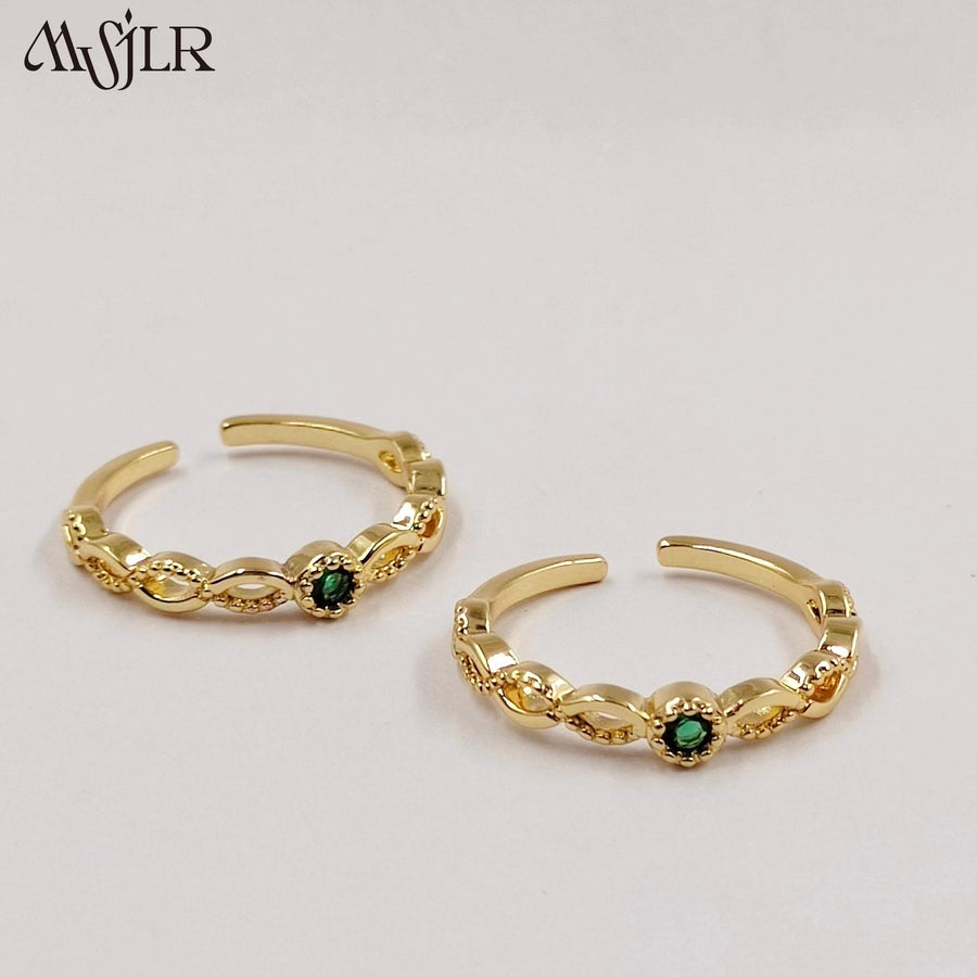 WKT-MVR057 Popular Exquisite Gemston European and American Colorful Zircon Ring Female Handpiece Open Ring