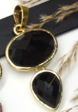 WT-P1931 Wholesale Hot Sale Fashion Natural 18*33mm Double Pendants With a Little Agate High Quality for Necklace