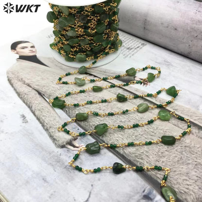 WT-RBC241 Newest Hand Make Natural Strand Stone Beads Rosary Jewelry Chain for Necklace Finding DIY