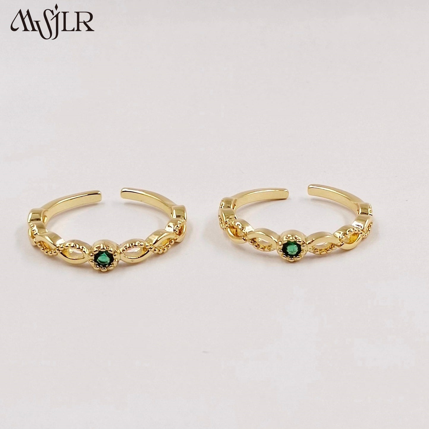 WKT-MVR057 Popular Exquisite Gemston European and American Colorful Zircon Ring Female Handpiece Open Ring
