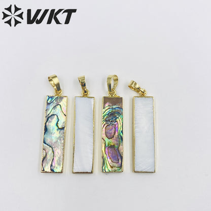WT-P1165 Wholesale Hot Sale High Quality Vintage Pendant Natural Abalone Gemstone Pendant Accessory for Necklace