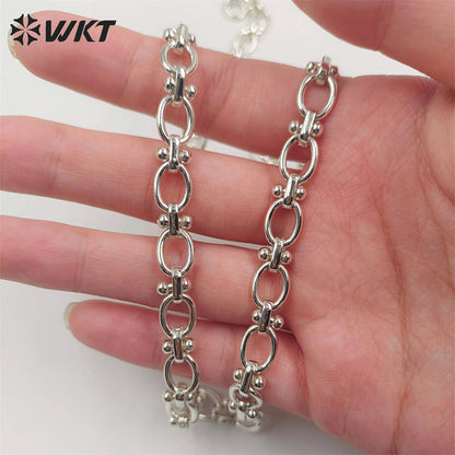 WT-BC192 Newest Fashion 18k Real Gold Plated Brass Chain Sell by Meters Oval Shape Handmade Europe Style Big Metal Chain